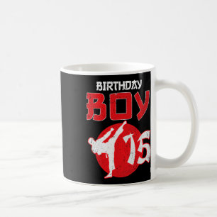 Karate Taekwondo 15 Years Old Birthday Martial Art Coffee Mug