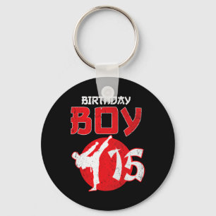 Karate Taekwondo 15 Years Old Birthday Martial Art Key Ring