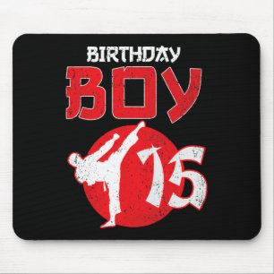 Karate Taekwondo 15 Years Old Birthday Martial Art Mouse Pad