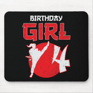 Karate Taekwondo 4 Years Old Birthday Martial Arts Mouse Pad