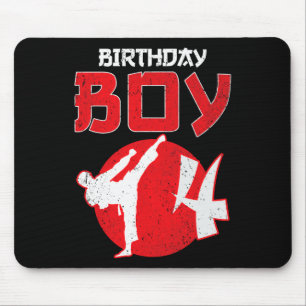 Karate Taekwondo 4 Years Old Birthday Martial Arts Mouse Pad