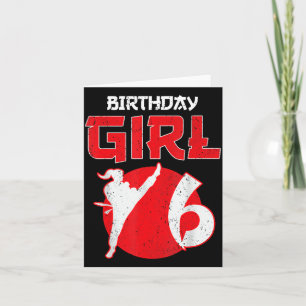 Karate Taekwondo 6 Years Old Birthday Martial Arts Card