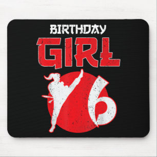 Karate Taekwondo 6 Years Old Birthday Martial Arts Mouse Pad