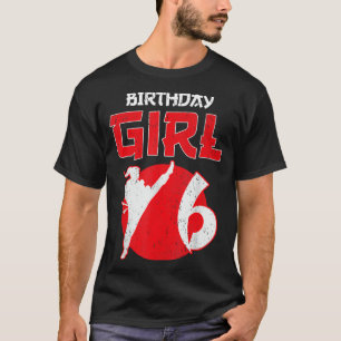 Karate Taekwondo 6 Years Old Birthday Martial Arts T-Shirt