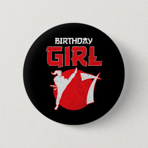 Karate Taekwondo 7 Years Old Birthday Martial Arts 6 Cm Round Badge