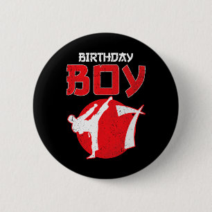 Karate Taekwondo 7 Years Old Birthday Martial Arts 6 Cm Round Badge
