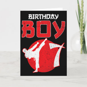 Karate Taekwondo 7 Years Old Birthday Martial Arts Card