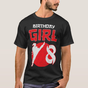 Karate Taekwondo 8 Years Old Birthday Martial Arts T-Shirt