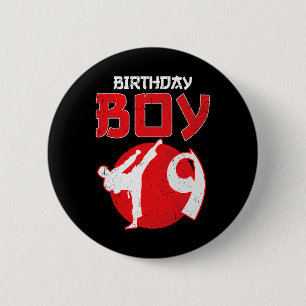 Karate Taekwondo 9 Years Old Birthday Martial Arts 6 Cm Round Badge
