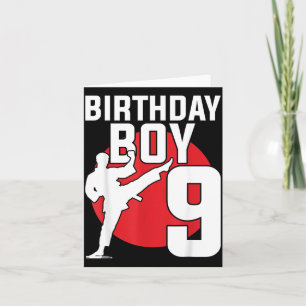 Karate Taekwondo 9 Years Old Birthday Martial Arts Card