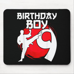 Karate Taekwondo 9 Years Old Birthday Martial Arts Mouse Pad