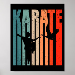 Karate Taekwondo Aïkido Ju-Jutsu Kung-Fu Vintage Poster