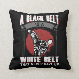 Karate Taekwondo Black Belt Martial Arts Fighter Cushion