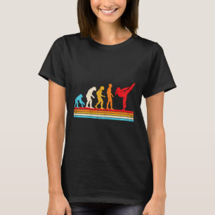Karate Taekwondo Evolution Girl Ponytail Kick Wome T-Shirt