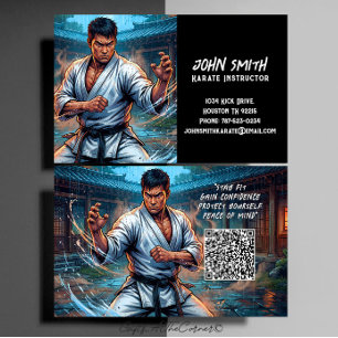 Karate Taekwondo Judo Martial Arts Instructor Business Card