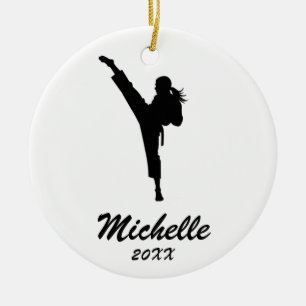 Karate / Taekwondo / judo Personalised Christmas Ceramic Ornament