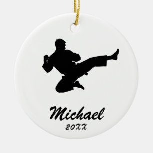 Karate / Taekwondo / judo Personalised Christmas Ceramic Ornament