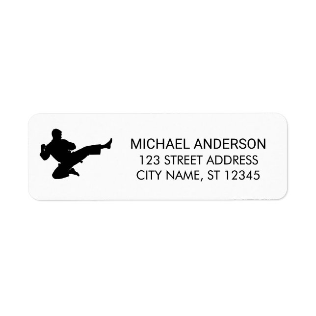 Karate / Taekwondo / judo Return Address Label     (Front)