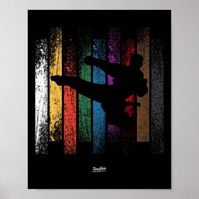 Karate Taekwondo Tkd Martial Arts Mens Boys  Poster (Front)