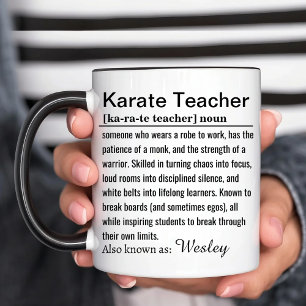 Karate Teacher Definition Mug
