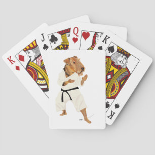 Karate Terrier Playing Cards