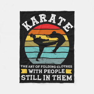 Karate The Art Of Folding Clothes Martial Arts Fleece Blanket