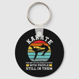 Karate The Art Of Folding Clothes Martial Arts  Key Ring