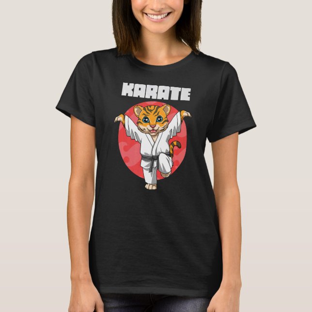 Karate Tiger Crane Kick T-Shirt (Front)
