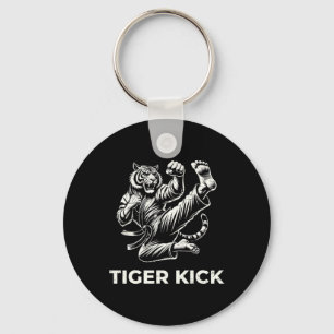 Karate Tiger Kick Fierce Martial Arts  Key Ring