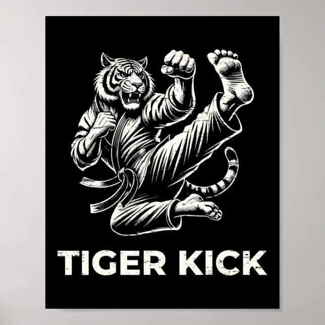 Karate Tiger Kick Fierce Martial Arts  Poster (Front)