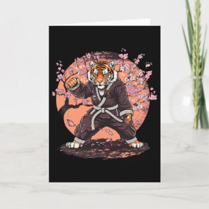 Karate Tiger Sakura Flowers Taekwondo Jiu-jitsu Ju Card