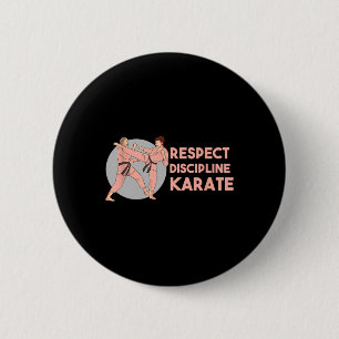 Karate Training Discipline Sport Martial Arts 6 Cm Round Badge