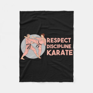 Karate Training Discipline Sport Martial Arts Fleece Blanket