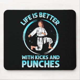Karate Training Punches Black Belt Sport Martial A Mouse Pad