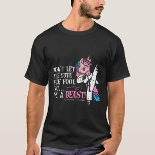 Karate Unicorn Cute Face Beast Funny Martial Art G T-Shirt