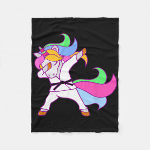 Karate Unicorn Karatecorn Girls Fleece Blanket