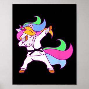 Karate Unicorn Karatecorn Girls Poster
