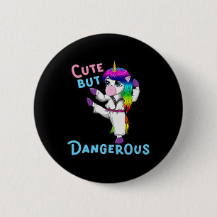 Karate Unicorn Kickboxing Martial Arts Jiu Jitsu F 6 Cm Round Badge