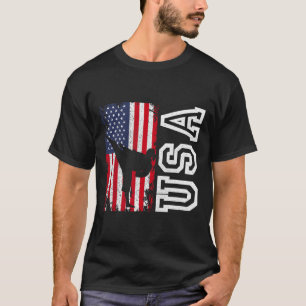 Karate Usa Flag 4th Of July Patriotic American T-Shirt