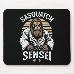 Karate Warrior Legend Sasquatch Sensei Bigfoot Mar Mouse Pad