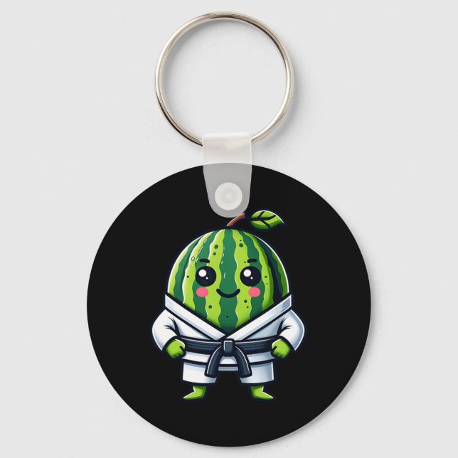 Karate Watermelon Champion  Key Ring (Front)