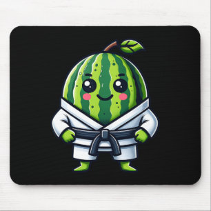 Karate Watermelon Champion Mouse Pad