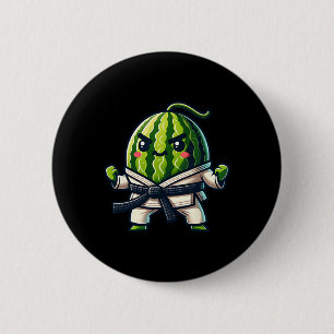 Karate Watermelon Master Cute Fighter 6 Cm Round Badge