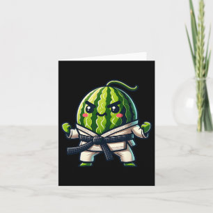 Karate Watermelon Master Cute Fighter Card