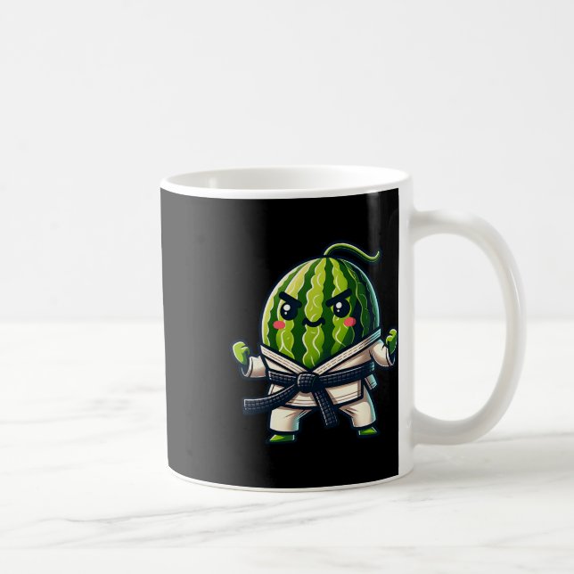 Karate Watermelon Master Cute Fighter  Coffee Mug (Right)