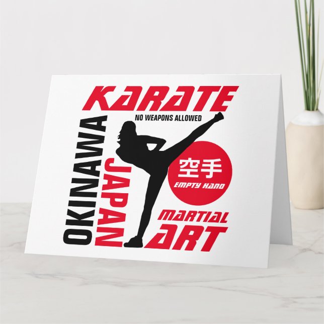 Karate Woman Card (Front)