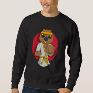 Karate Wombat Cute Rodent Wildlife Animal Sweatshirt