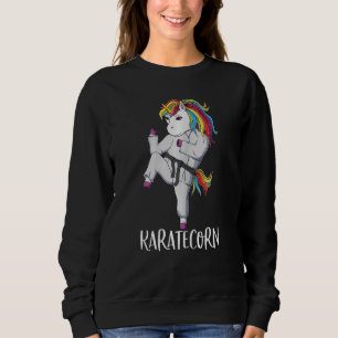 Karatecorn Karate Unicorn Self Defence Girls Cute Sweatshirt