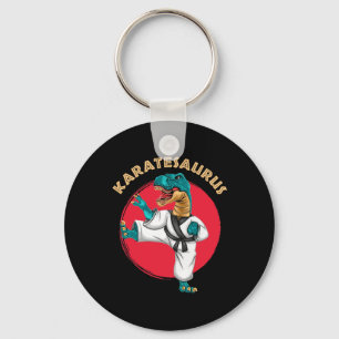 Karatesaurus Funny Karate Dinosaur  Key Ring