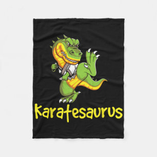 Karatesaurus - Karateka Martial Arts Self Defence Fleece Blanket